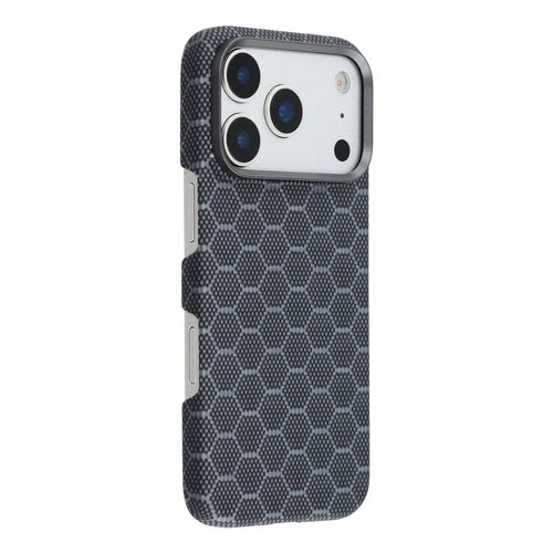 For iPhone 17 Pro Max Magnetic Case Honeycomb Texture Aramid Fiber Phone Cover - 1