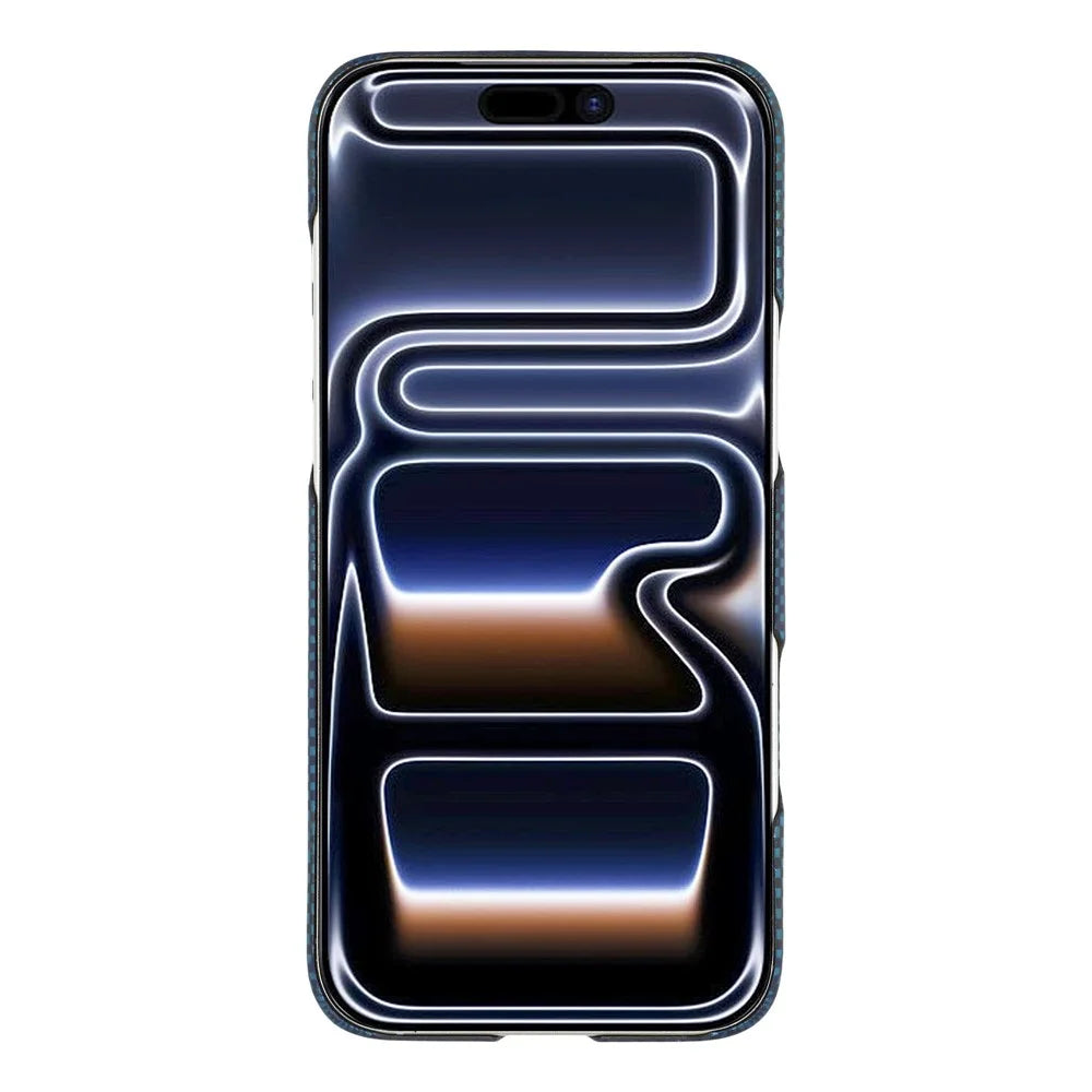 For iPhone 17 Pro Max Magnetic Case Precise Cutouts Aramid Fiber Phone Cover with Metal Lens Frame - Moon - 2