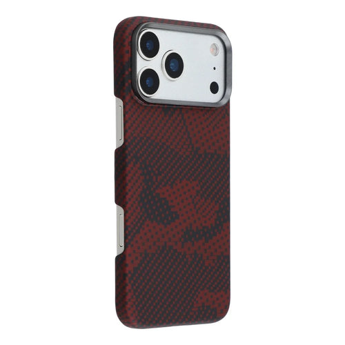 For iPhone 17 Pro Max Magnetic Case Camouflage Pattern Aramid Fiber Phone Cover with Metal Lens Frame - 1