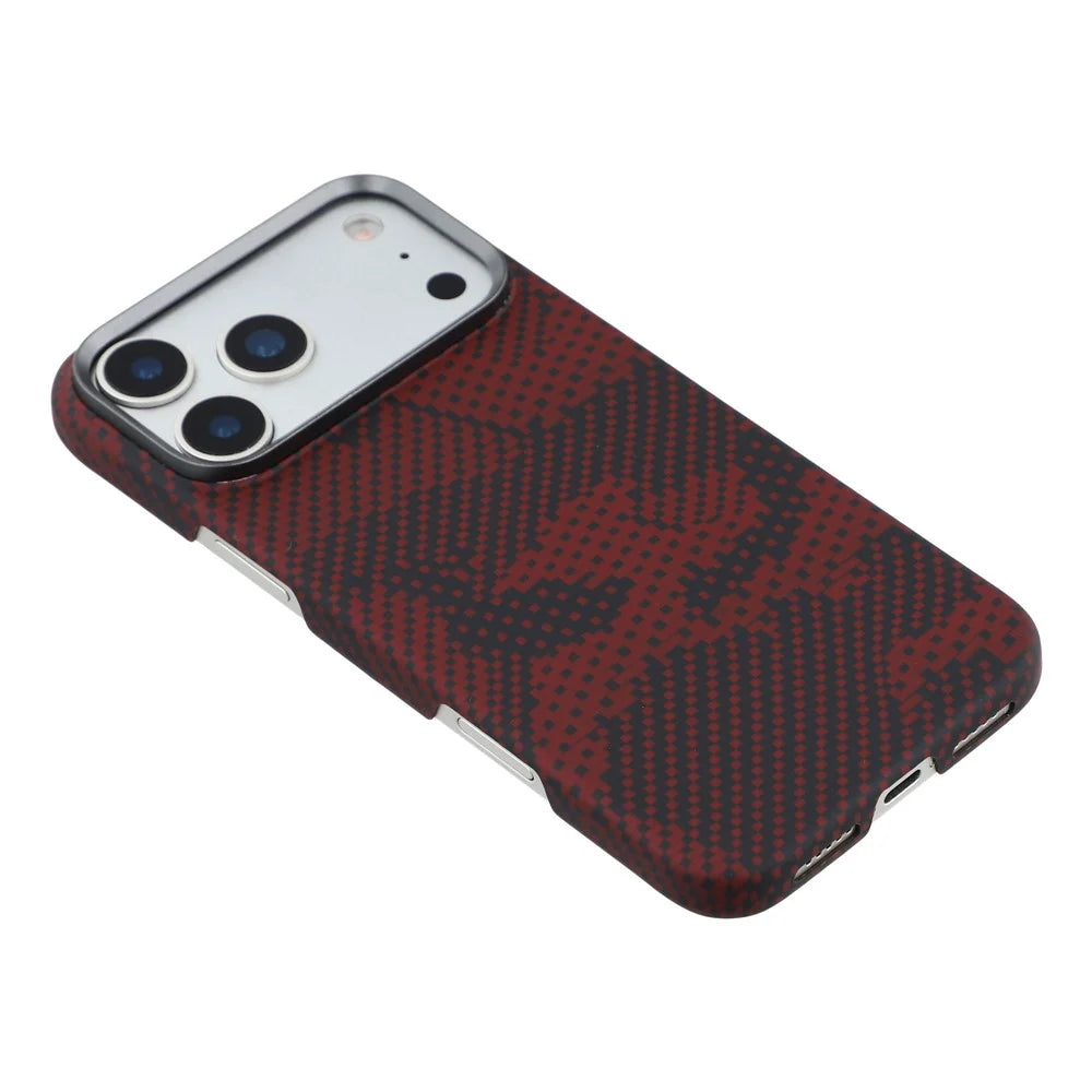 For iPhone 17 Pro Magnetic Case Camouflage Pattern Aramid Fiber Phone Cover with Metal Lens Frame - 4