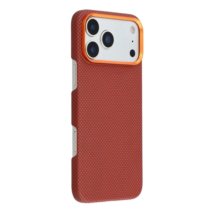 For iPhone 17 Pro Magnetic Case Aramid Fiber Phone Cover with Metal Lens Frame - 1