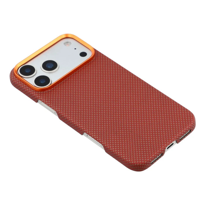 For iPhone 17 Pro Magnetic Case Aramid Fiber Phone Cover with Metal Lens Frame - 4