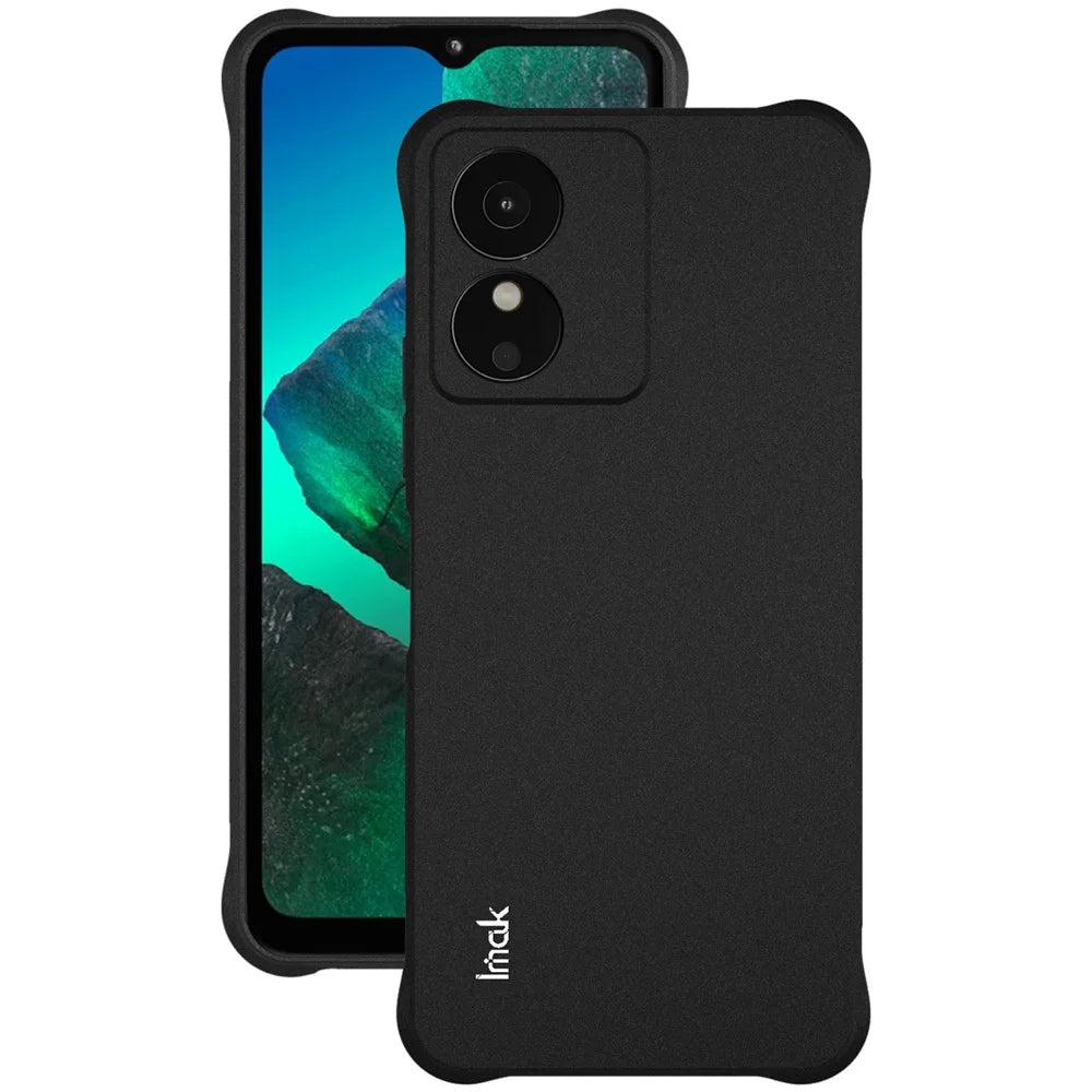 IMAK TPU Case for HMD Key 4G / Aura 2 / Arc 4G Airbag Shockproof Protection Phone Cover - Matte Black - 2