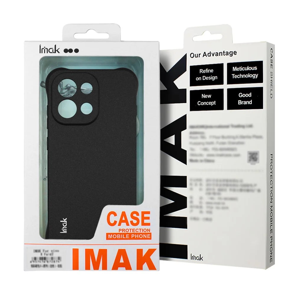 IMAK TPU Case for HMD Key 4G / Aura 2 / Arc 4G Airbag Shockproof Protection Phone Cover - Matte Black - 7