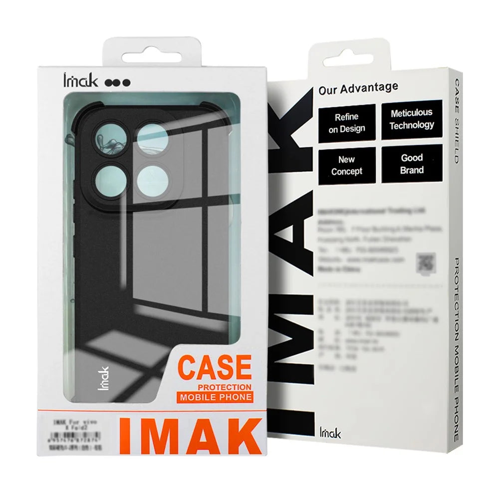 IMAK For vivo X300 5G Case TPU Phone Cover Airbag Shockproof Protection - Matte Black - 7