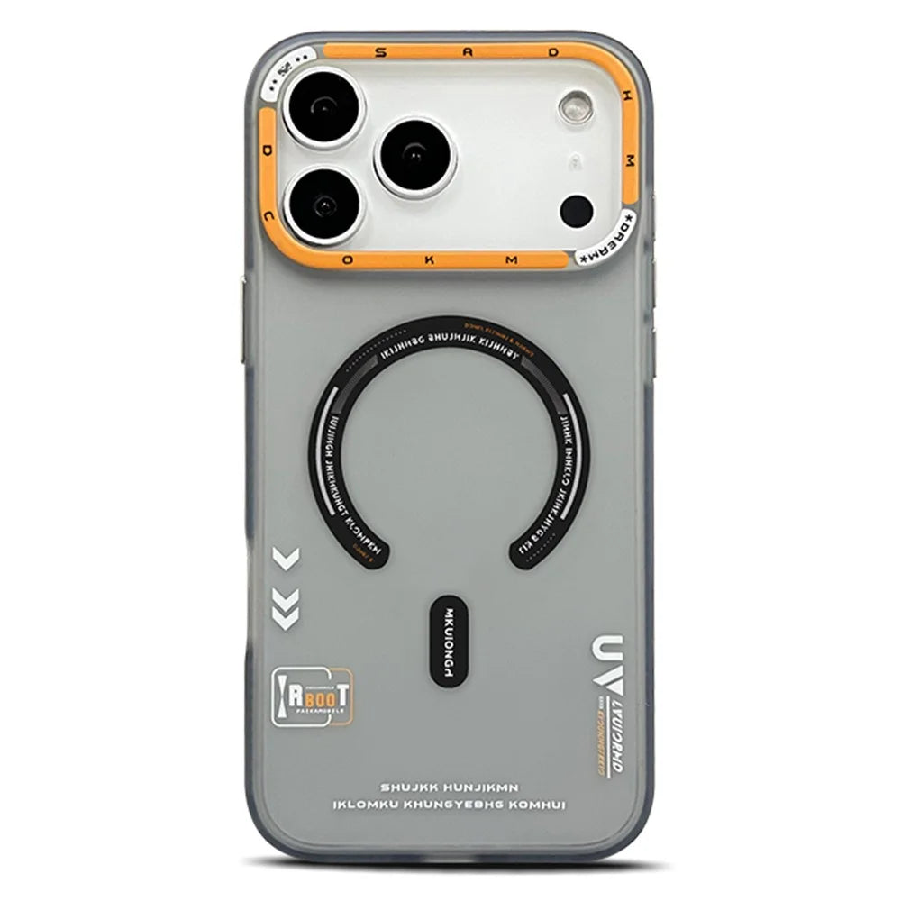 PAIKA M1 Series For iPhone 17 Pro Max Case Compatible with MagSafe Matte PC + TPU Phone Cover - Titanium Grey - 1