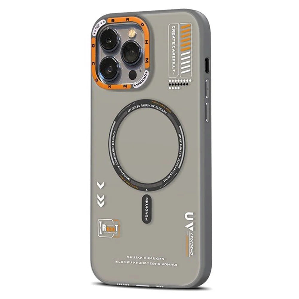 PAIKA M1 Series For iPhone 16 Pro Max Case Compatible with MagSafe Matte PC + TPU Phone Cover - Titanium Grey - 1