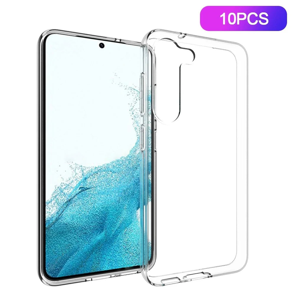 For Samsung Galaxy S23 10Pcs  /  Pack Transparent TPU Phone Back Case Inner Watermark-Free Cellphone Cover - 1