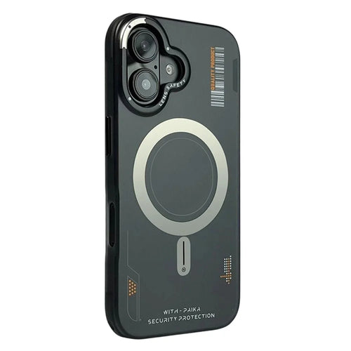 PAIKA Golden Sands Series For iPhone 16 Case Compatible with MagSafe Matte PC + TPU Phone Cover - Black - 1