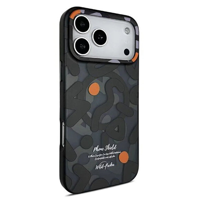 PAIKA Graffiti Series For iPhone 17 Pro Case Compatible with MagSafe PC + TPU Phone Cover - Black - 1