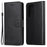 Anti-drop Magnetic Clasp Phone Cover for Samsung Galaxy S23 Ultra, PU Leather Imprinted Owl Tree Pattern Flip Wallet Case with Stand - Black - 1