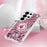 For Samsung Galaxy S26 Ultra TPU Case with Kickstand Quicksand Shockproof Cover - Rose Gold / Hearts - 5