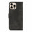 For iPhone 16 Pro Case Wallet Stand Magnetic Closure Calf Texture Leather Phone Cover - Black - 7