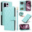 For OnePlus 15 5G Wallet Case Rhombus Leather Phone Cover with Strap - Green - 1