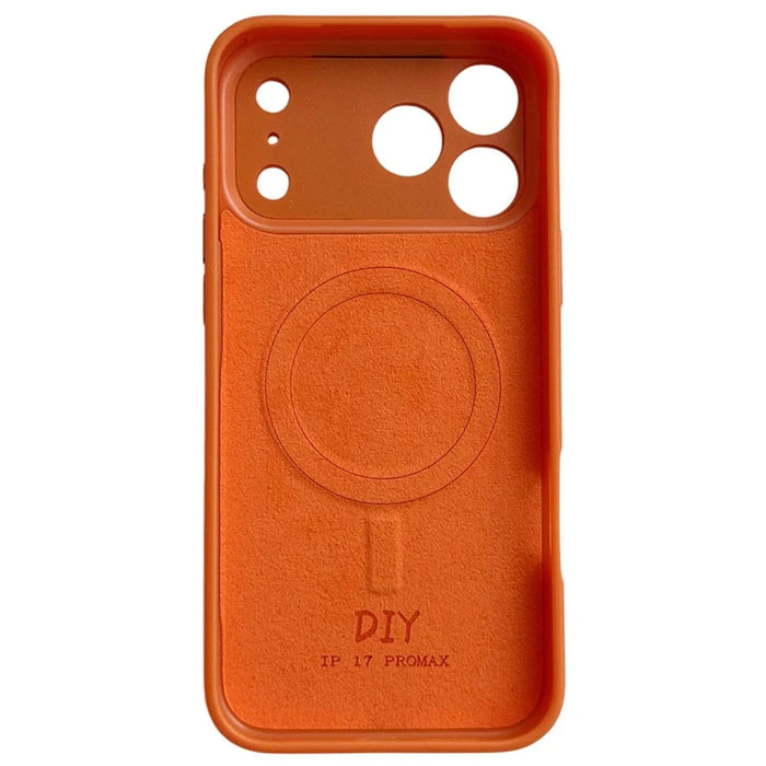 For iPhone 17 Pro Max Smart E-Ink Magnetic Case 4 Color HD 4 inch Display NFC DIY Customized Screen - Orange - 2