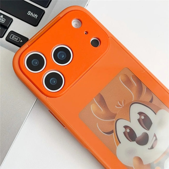 For iPhone 17 Pro Max Smart E-Ink Magnetic Case 4 Color HD 4 inch Display NFC DIY Customized Screen - Orange - 6
