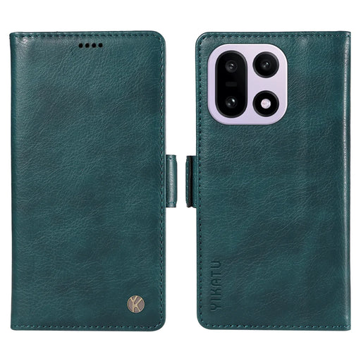 YIKATU For OnePlus 15 5G Case  YK-007 Litchi Texture PU Leather Wallet Phone Cover - Blue - 1