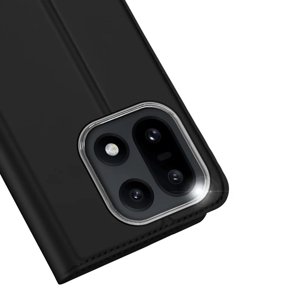 DUX DUCIS For OnePlus 15 5G Case  Skin Pro Series Leather Stand Cover Card Holder - Black - 3
