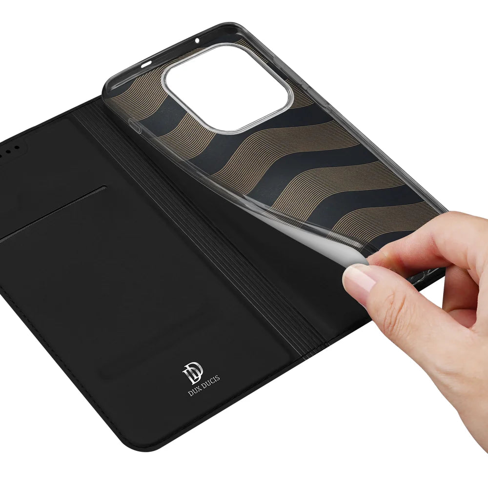 DUX DUCIS For OnePlus 15 5G Case  Skin Pro Series Leather Stand Cover Card Holder - Black - 7