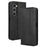 For itel A100 4G Leather Case Wallet Stand Retro Texture Phone Cover - Black - 1