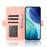 For itel A100 4G Leather Case Phone Wallet Cover with Multiple Card Slots - Pink - 3