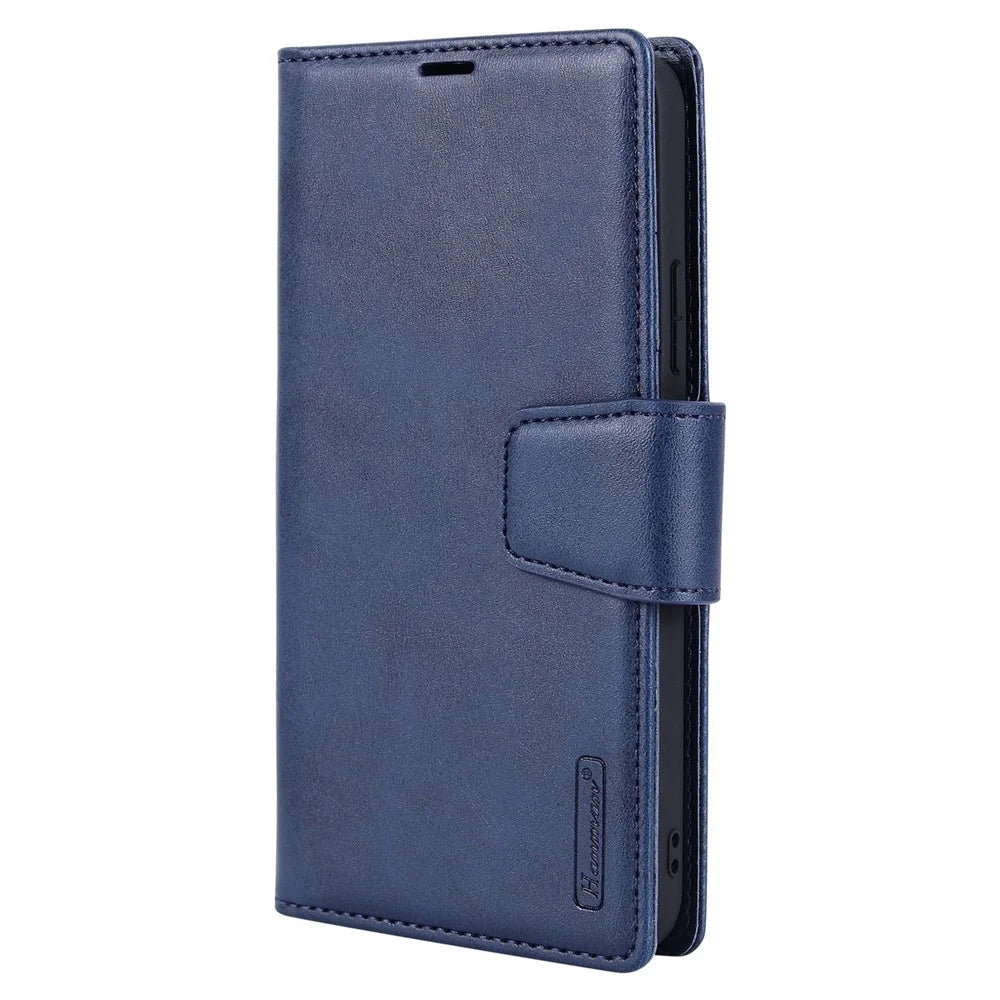 HANMAN Miro2 Series for Samsung Galaxy S22+ 5G Detachable 2-in-1 Phone Case Magnetic Wallet Cover PU Leather Stand Protective Shell - Blue - 7