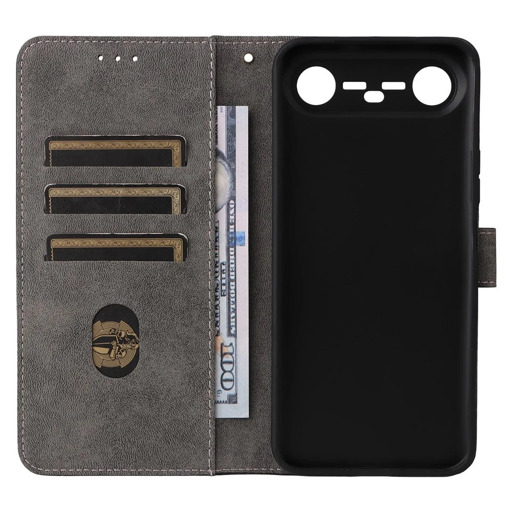 For TECNO Spark Slim 4G / Pova Slim 5G Case Wallet RFID Blocking PU Leather Phone Cover Stand with Strap - Brown - 5