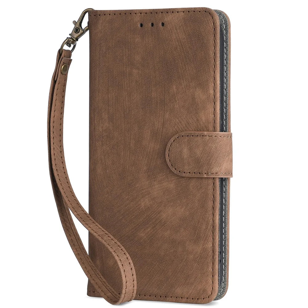 For TECNO Spark Slim 4G / Pova Slim 5G Case Wallet RFID Blocking PU Leather Phone Cover Stand with Strap - Brown - 7