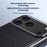For iPhone 17 Pro Max Case Compatible with MagSafe Carbon Fiber PU + PC + Silicone Protective Cover - Black - 7