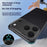 For iPhone 17 Pro Case Compatible with MagSafe Carbon Fiber PU + PC + Silicone Protective Cover - Black - 5