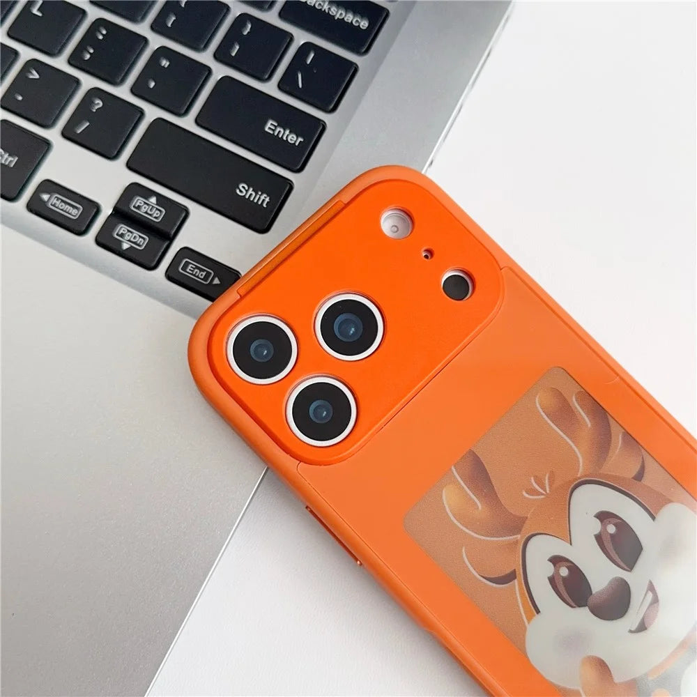 For iPhone 17 Pro Smart E-Ink Magnetic Case 4 Color HD 4 inch Display NFC DIY Customized Screen - Orange - 7