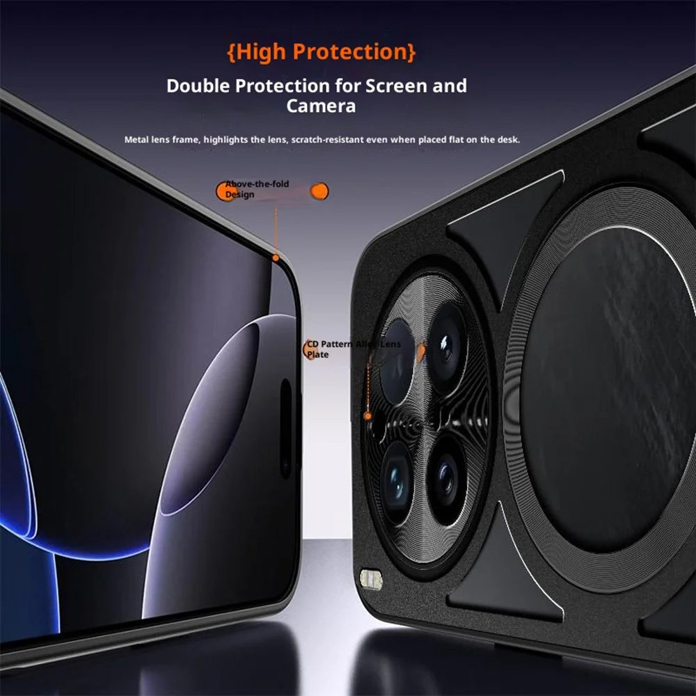 For vivo X300 5G Magnetic Case Hollow Heat Dissipation Silicone + PC + Metal Bumper Phone Cover - Black - 4