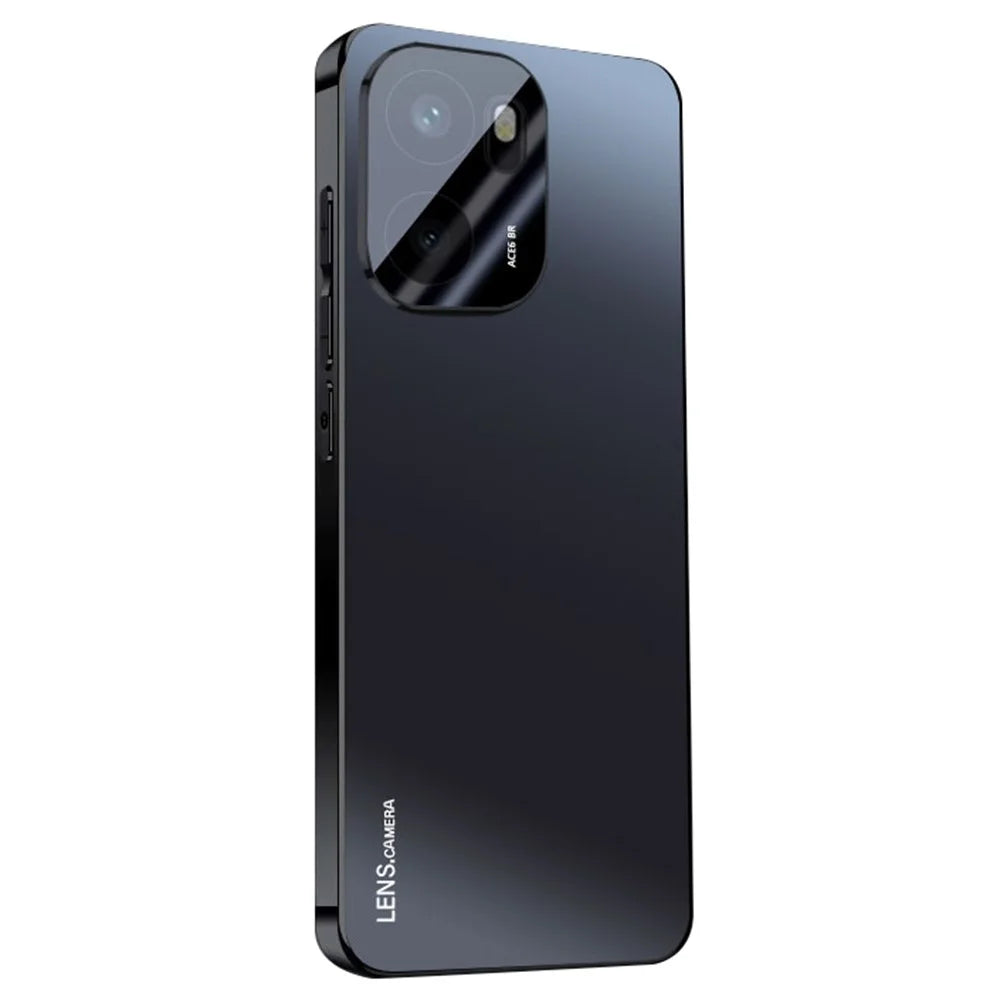 For OnePlus Ace 6 5G Case Acrylic + TPU + Metal Anti-Scratch Phone Cover with Electroplating Frame - Black - 1