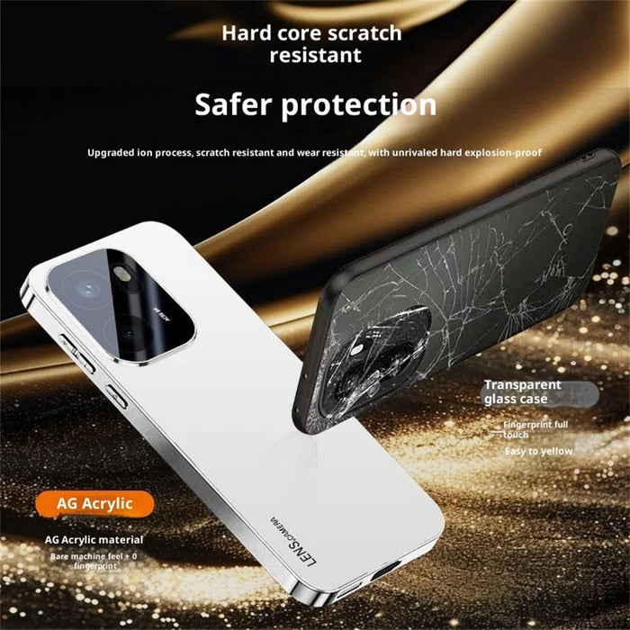 For OnePlus Ace 6 5G Case Acrylic + TPU + Metal Anti-Scratch Phone Cover with Electroplating Frame - Black - 4