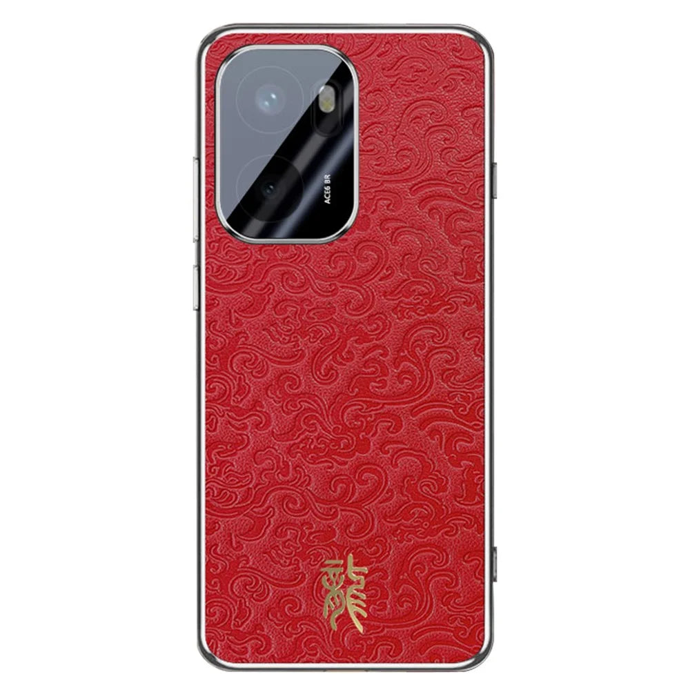 For OnePlus Ace 6 5G Case Loong Pattern Electroplated PC + TPU Shockproof Phone Cover - Red - 1