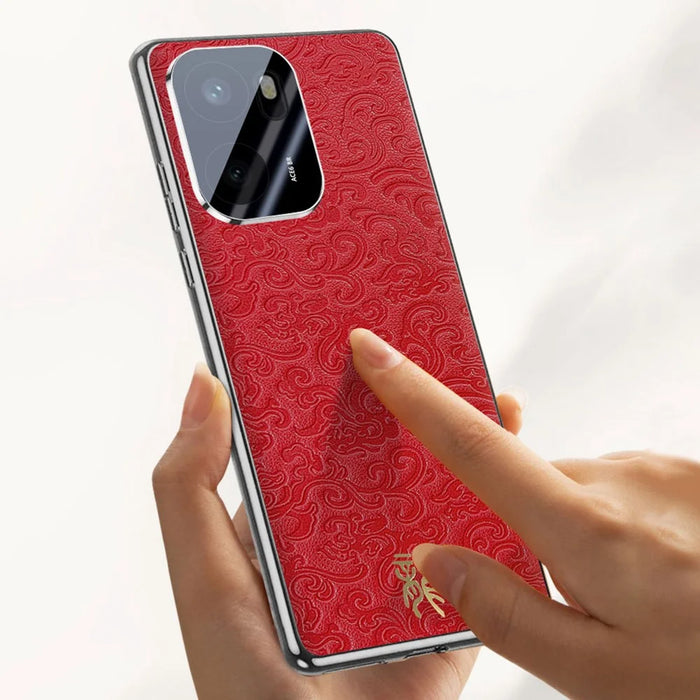 For OnePlus Ace 6 5G Case Loong Pattern Electroplated PC + TPU Shockproof Phone Cover - Red - 2