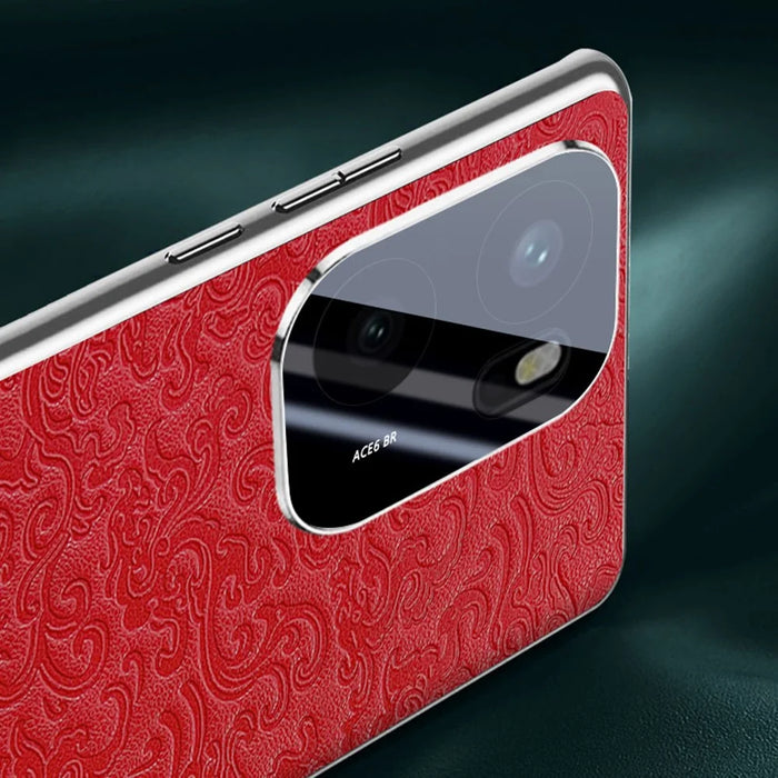 For OnePlus Ace 6 5G Case Loong Pattern Electroplated PC + TPU Shockproof Phone Cover - Red - 3
