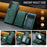 MAGKING K4 Series For Samsung Galaxy S25 FE Magnetic Case Detachable Wallet PU TPU PC Phone Cover - Green - 6