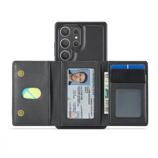 MAGKING K4 Series For Samsung Galaxy S25 Ultra Magnetic Case Detachable Wallet PU TPU PC Phone Cover - Black - 2