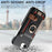 For iPhone 17e / 16e Case Card Holder Ring Kickstand Leather + PC Phone Cover with Shoulder Strap - Black - 6