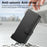 For Samsung Galaxy Z Fold5 5G Magnetic Case Detachable Wallet Stand Cloth Texture PU Leather Foldable Screen Phone Cover - Black - 6