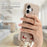 For iPhone 17 Case Card Holder Ring Kickstand Leather + PC Phone Cover with Shoulder Strap - Khaki - 7