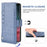 For Google Pixel 10 Pro XL  /  Pixel 9 Pro XL Case Jean Cloth Texture PU Leather Wallet Phone Cover with Rotating Card Slots - Blue - 4