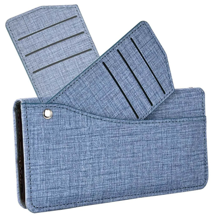 For OnePlus Nord 4 Case Jean Cloth Texture PU Leather Wallet Phone Cover with Rotating Card Slots - Blue - 5