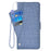 For OnePlus Nord 4 Case Jean Cloth Texture PU Leather Wallet Phone Cover with Rotating Card Slots - Blue - 7