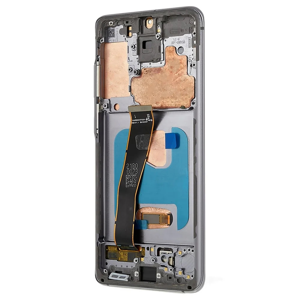 For Samsung Galaxy S20 4G G980 / S20 5G G981 Grade C OLED Screen and Digitizer Assembly + Frame (without Logo) - Grey - 4