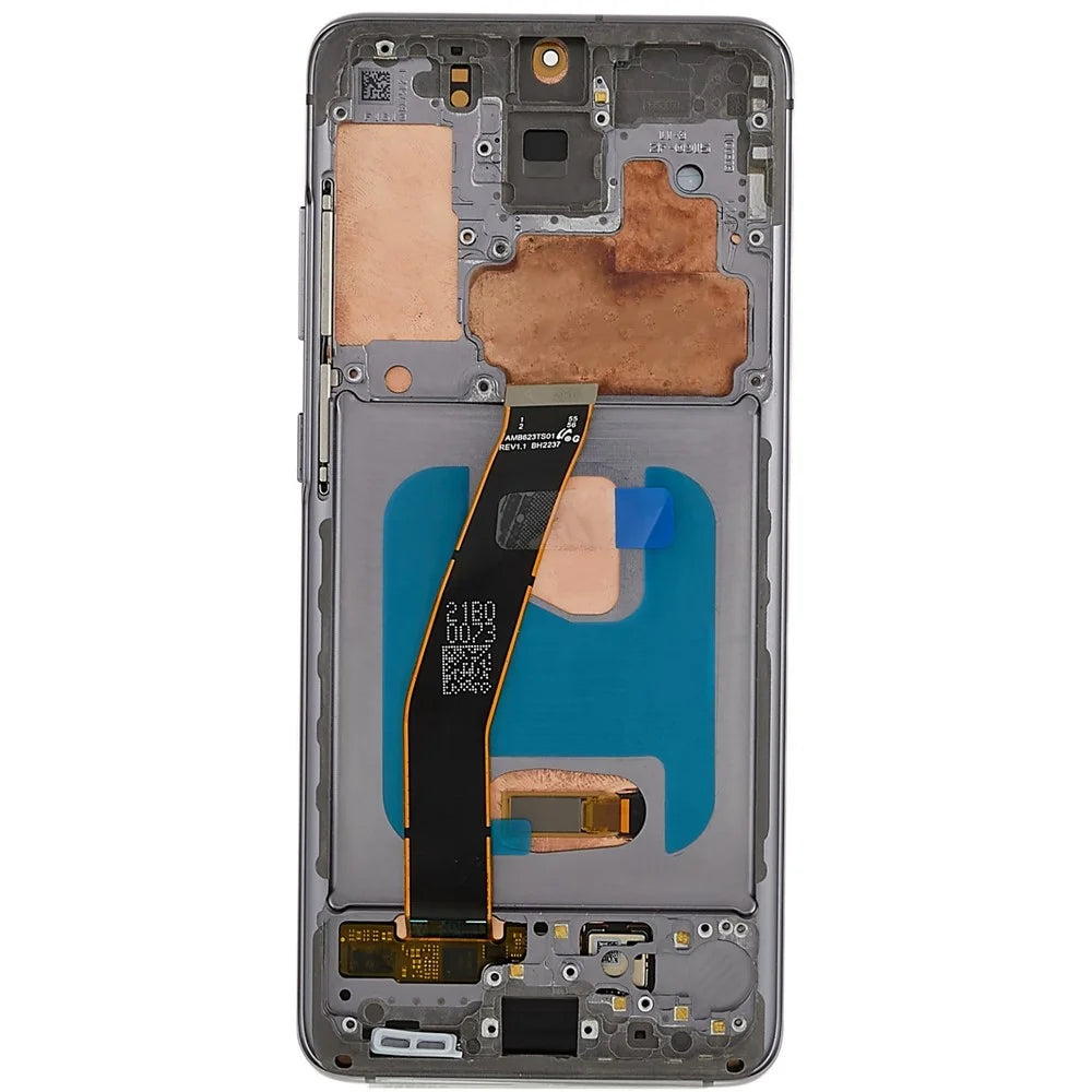 For Samsung Galaxy S20 4G G980 / S20 5G G981 Grade C OLED Screen and Digitizer Assembly + Frame (without Logo) - Grey - 5