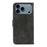 For iPhone 17 Pro Case Wallet Stand Magnetic Clasp Closure Calf Texture Leather Phone Cover - Black - 6