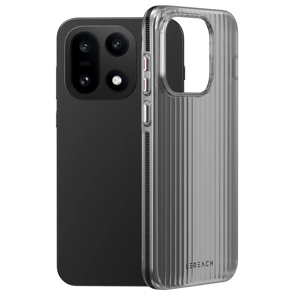LEREACH TOC Series for OnePlus 15 5G Case Flowing Grid PC Phone Cover - Black - 1