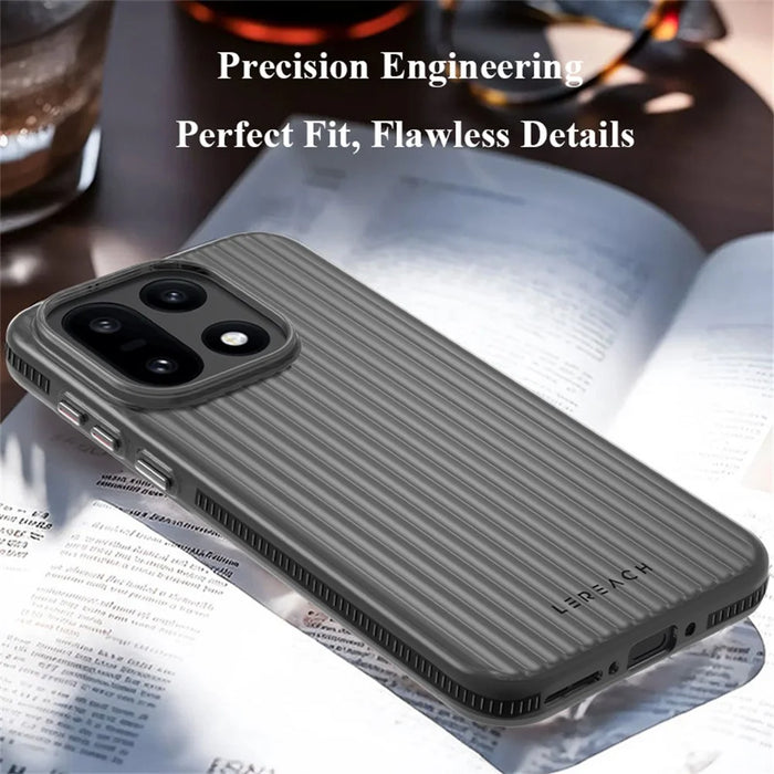 LEREACH TOC Series for OnePlus 15 5G Case Flowing Grid PC Phone Cover - Black - 7